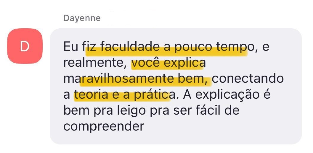 Depoimento de aluna: Dayenne