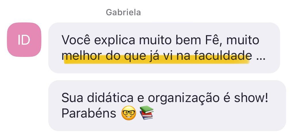 Depoimento de aluna: Gabriela